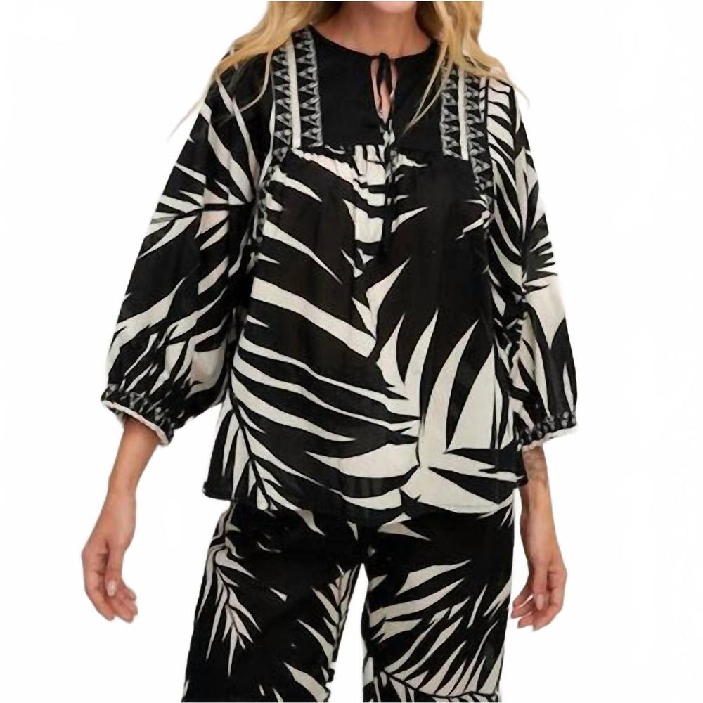 NEW PEARL AND CAVIAR apollonia cotton shirt in black/white